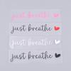 4 Xjust Breathe Rear View Mirror Sticker,Rearview Mirror Decal,Car Accessories For Women,Motivational Stickers,Water Bottle Lapt