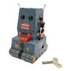 Novelty Windup Model Robot Toy Fun Walking Robot Figurine Children Birthday Gift Iron Tin Toy Theme Event Decoration