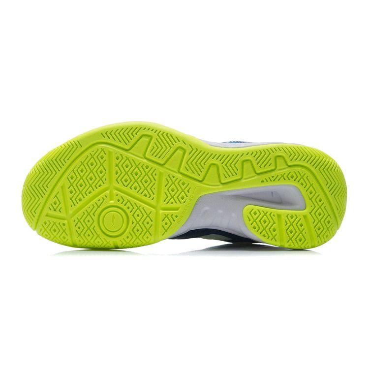 Li Ning Youth  Sound Wave Training Badminton Shoes Kids Shoes White Blue AYTR032-1