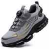 Fashion Rotating Button Safety Shoes Men Steel Toe Sneakers Anti-smash Anti-puncture Work Shoes Lightweight Non-slip Protective Sneakers