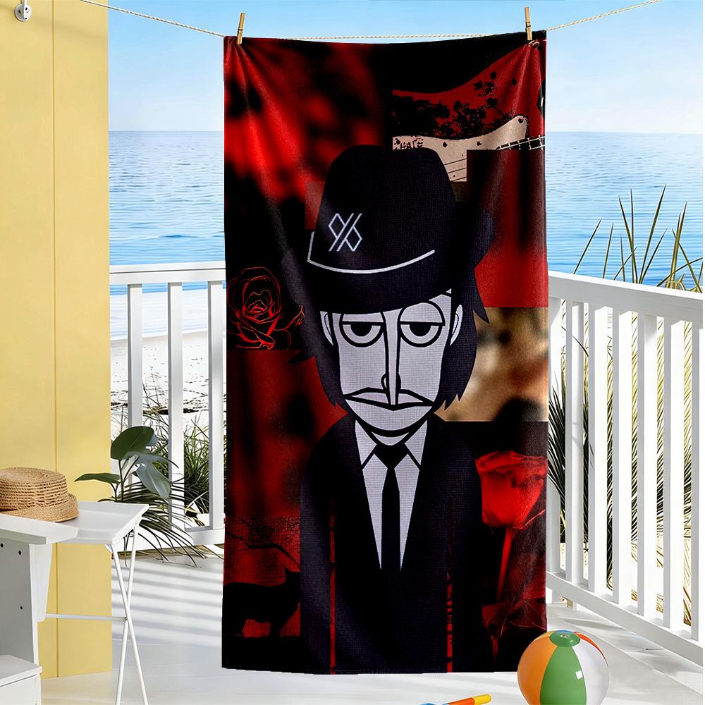 Incredibox Beach Towel Soft Durable Quick-Dry Comfortable Lightweight Suitable for Sports, Travel, Swimming, Yoga, Bathroom, Beach, And Pool