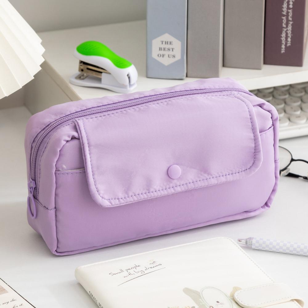 Large Capacity Pencil Case Multifunctional Desktop Stationery Organizer Pouch Cute Pencil Bag