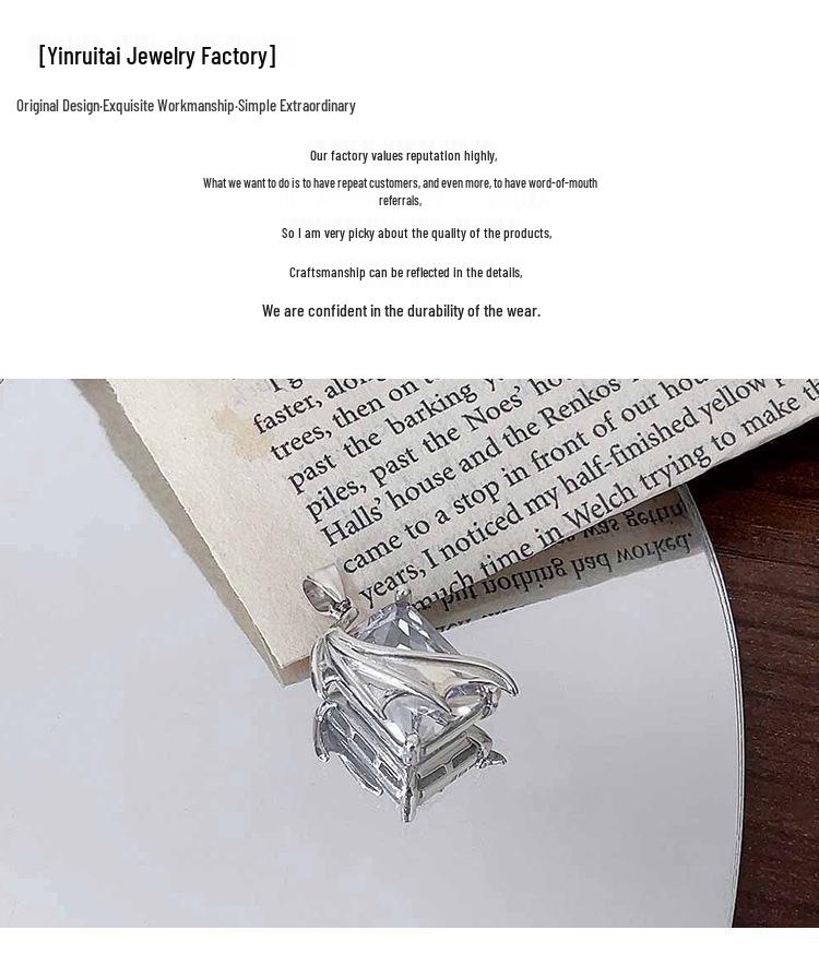 S925 Sterling Silver Korean-Style Olive Bead Clavicle Necklace for Women
