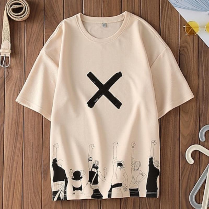 One Piece Monkey D. Luffy tričko Anime Cartoon Anime 3D 3D grafika Harajuku Pro pár Muži Muži Ženy Dospělí Zpátky do školy 3D tisk