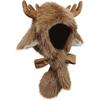 Outdoor Winter Christmas Hat Plush Elk Pullover Hat Warm Windproof Thunder Hat Ear Protection Cute Bomber Cap Autumn Winter Cap