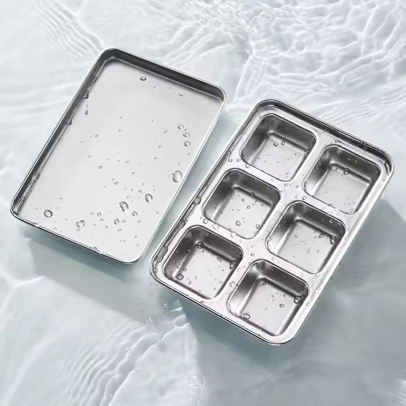 Ice Cube Mold Coffee Freezer Tray Cubes Stainless Steel Wear-Resistant Non-Stick Whiskey Making Sphere Steel Lid Box