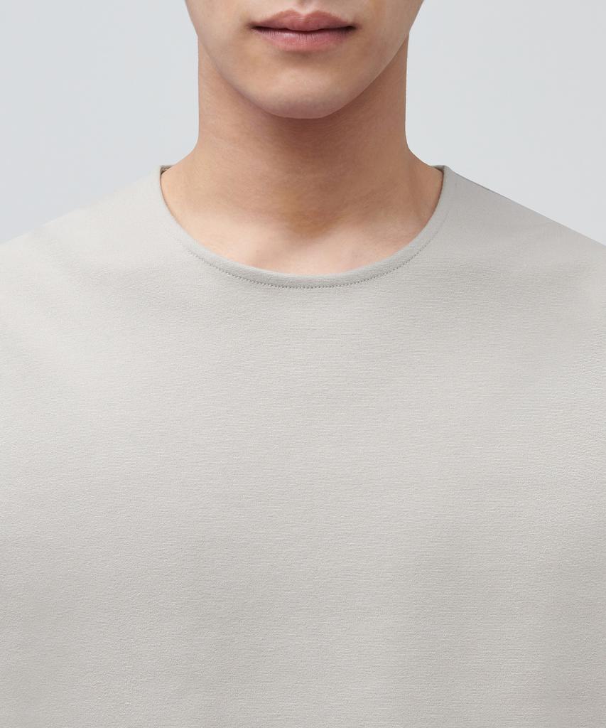 MUSINSA STANDARD Ponte Crew Neck Long Sleeve T-Shirt [Mushroom]