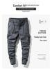 Męskie modne spodnie joggery cargo z wieloma kieszeniami i zamkiem błyskawicznym