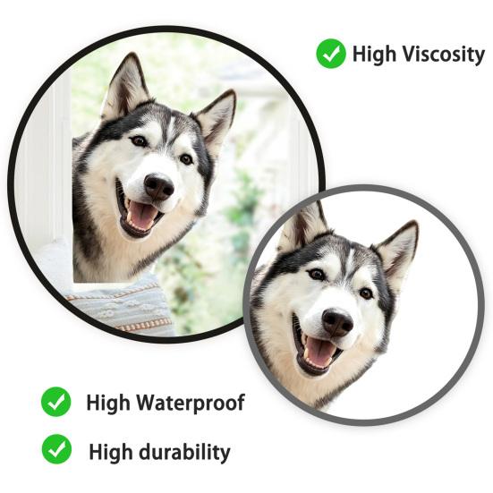 Funny Dog Peeking Out Window Clings Cute Animal Reusable Window Decals Double Sided Static