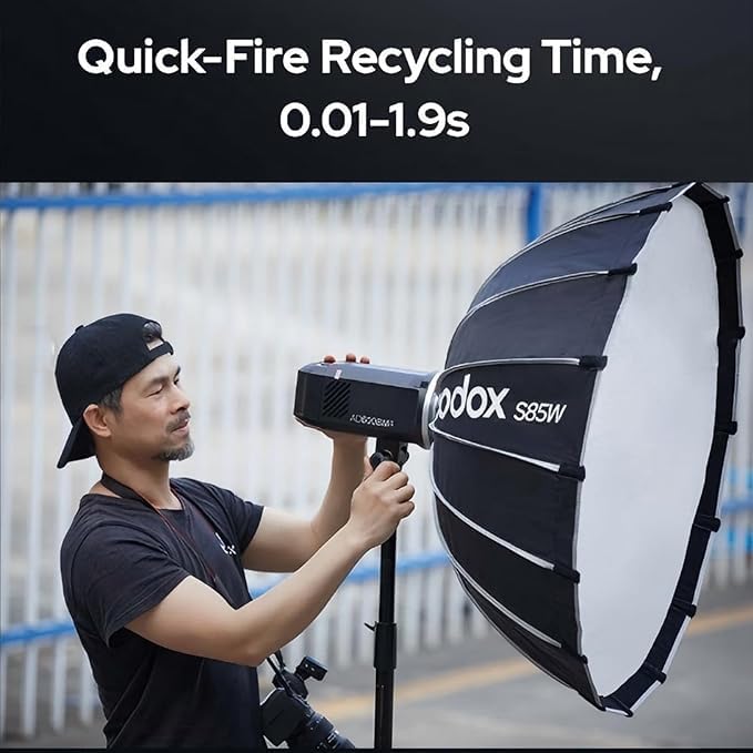Godox AD600BM II 600W Outdoor Flash with Wireless X and Improved Features All-in-One 2.4G System, High-Speed Sync,
