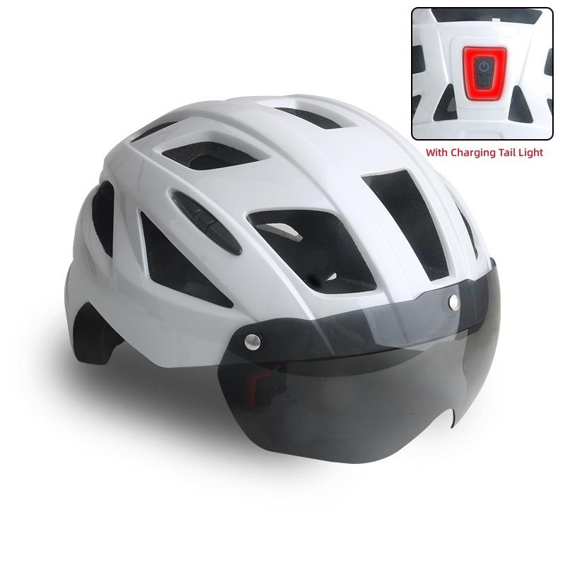 Road Bike Mountain Bike Cycling Helmet with Tail Light No Logo Design for Unisex Adults