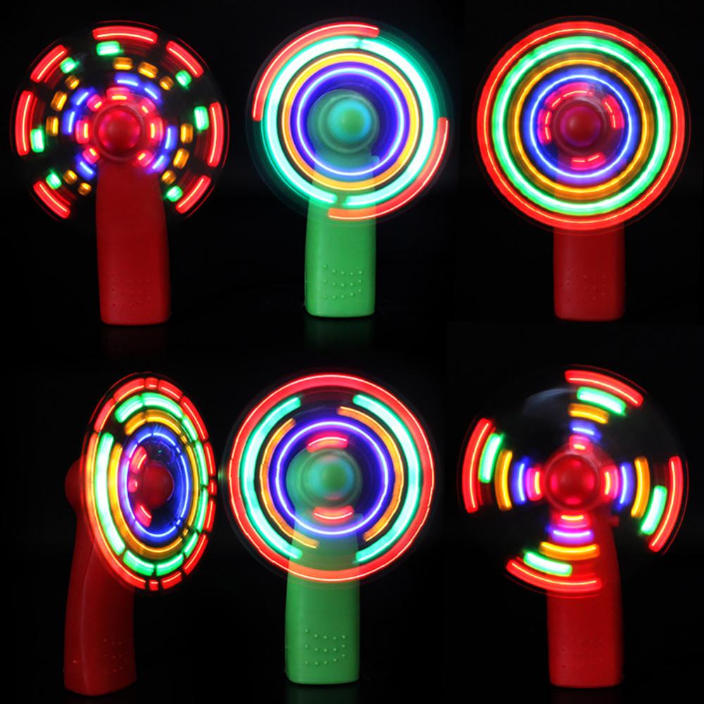 LED leuchtende Windmühle Spielzeug Blinkendes Aufleuchtender Ventilator Kinderspielzeug Geschenk Mini Handheld Kühlventilator Wechselndes LED-Licht Konzert Requisiten Spielzeug