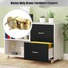 Set of 2 Industrial Brass Swivels Casters Sturdy Wheel Convenient Accessory Portable for Trolleys Plant Stands Storage