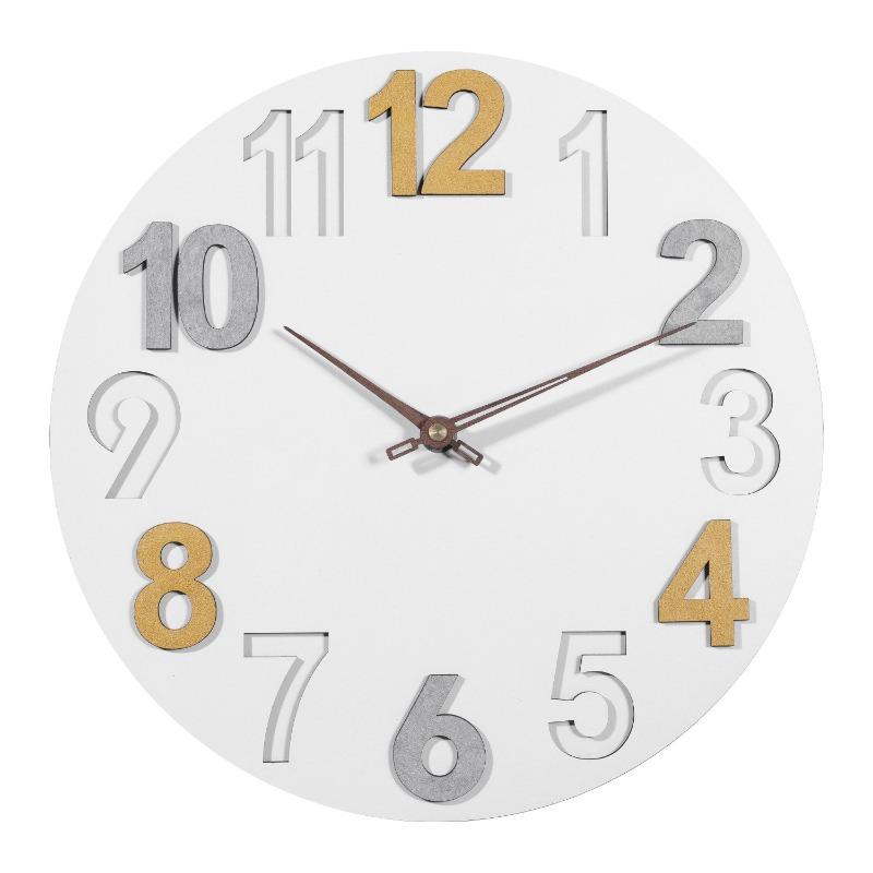 

Luxury Hang Clocks Bedroom Wall Clock Living Room Modern Silent Mechanical Watch Household Fashion Quartz Watches Accessories белый