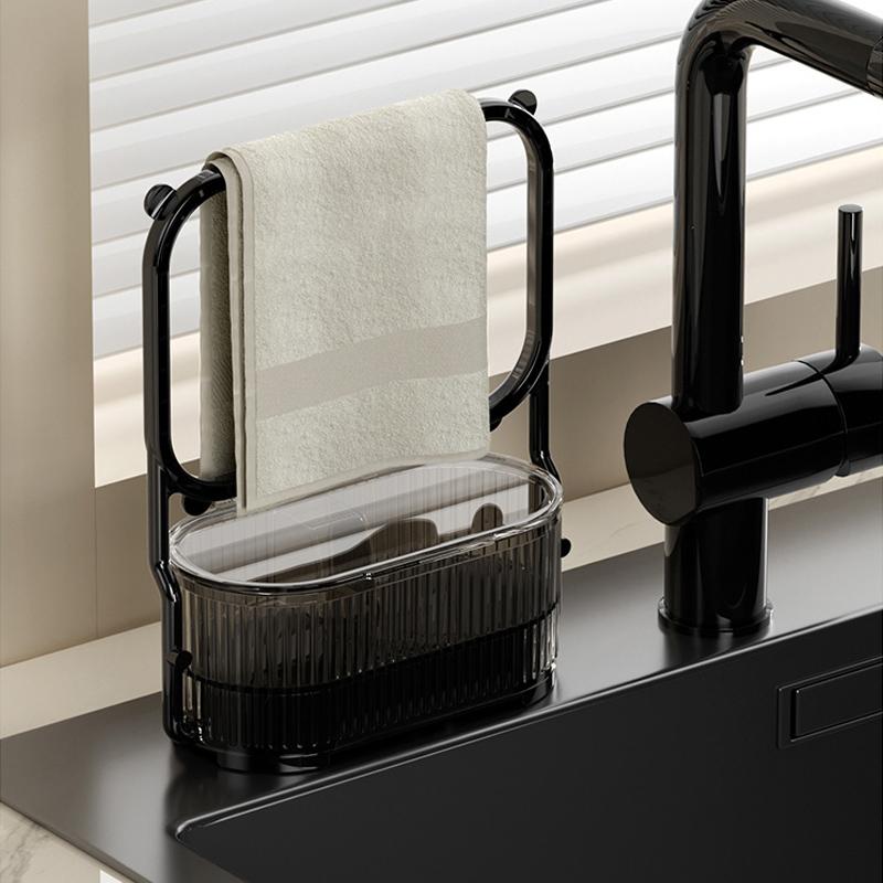 Kitchen Sink Filter Rack Foldable Sink Strainer Mesh Bag Stand Shelf Anti-Clogging Disposable Garbage Mesh Net Sink Storage Box