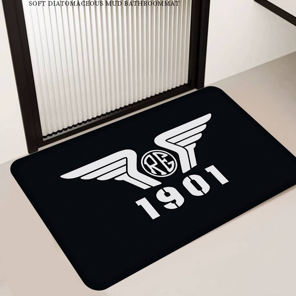 

R-ROYALS E-ENFIELDS Logo Floor Mat Rectangle Anti-slip Home Soft Badmat Front Door Indoor Outdoor Mat Hotel Decor Mat 40x60cm