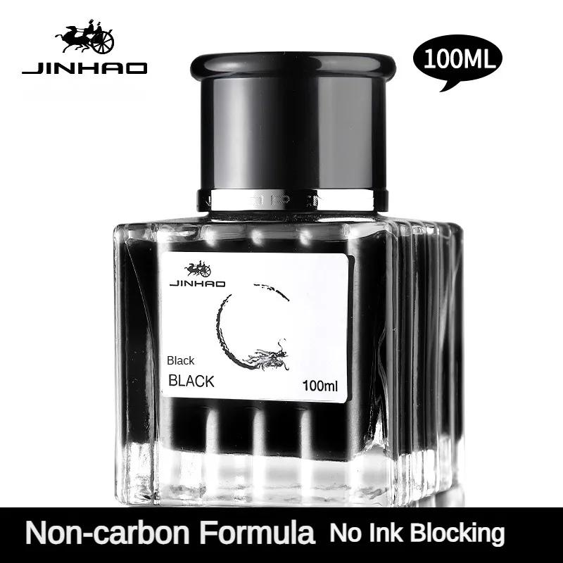 JINHAO 100/50ml Non-carbon Fountain Pen Ink Cartridge Refill Glass Bottled Fountain Pen Ink School Office Supplies Stationery