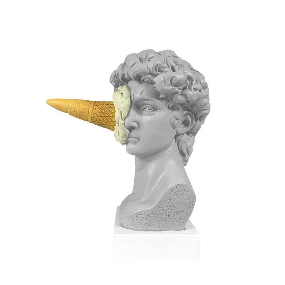 

David Ice Cream David Figurine Nordic Smashed Face David Creative David Statue Home Decor жёлтый