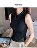 H520 Women's Sleeveless Ribbed Round Neck Camisole - Covers Underarm Fat, Perfect As Top or Undergarment