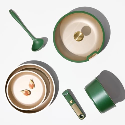 CAROTE Frying Pan Set (9 pieces): Dishwasher safe, induction compatible, gas stove compatible, PFOA and other harmful substances free, 3-layer coating