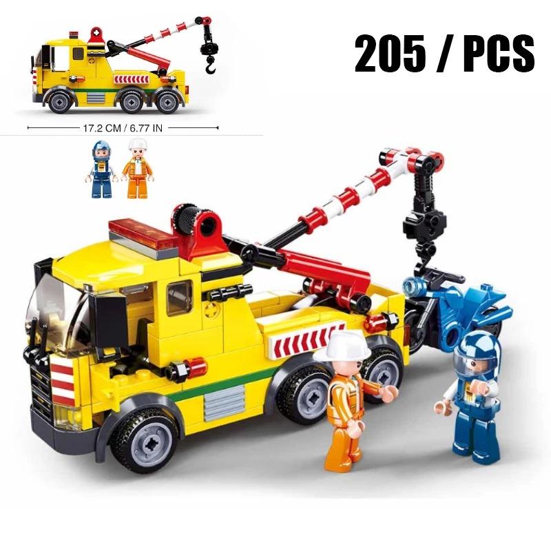 

2024 Sluban City Series Building Block Garbage Dump Truck Tanker Car Cargo Freight Truck Engineering Vehicles Modern Scale Model Brick Kid Toy