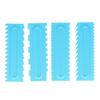 4pcs Professional PP Cake Scraper Sawtooth Textures Icing Smoother Comb Food-Grade Fondant Icing Tools Pastry Pizza Biscuit