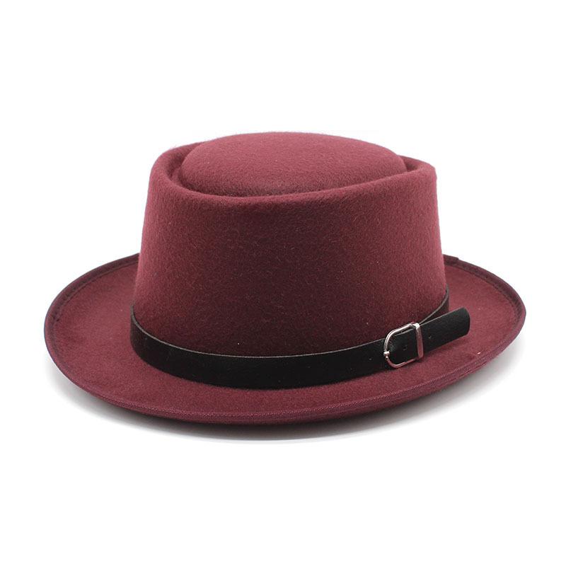 Wind Top Hat Men'S And Women'S Felt Hat Wind British Gentleman'S Hat Casual Bowler Hat