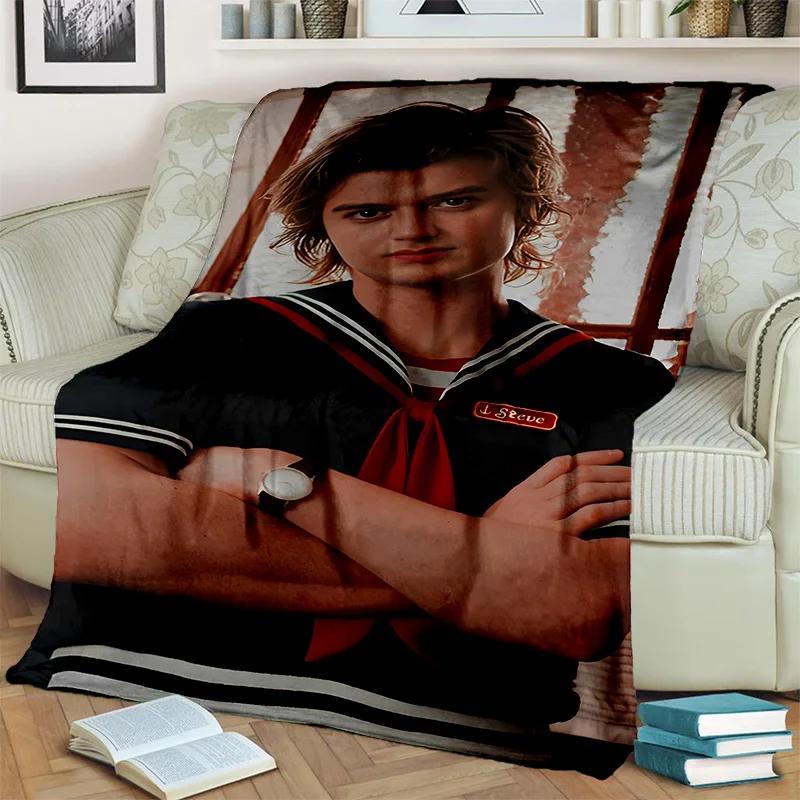 Joe Keery Actor 3D Printing HD Blanket,Soft Throw Blanket for Home Bedroom Bed Sofa Picnic Travel Office Rest Cover Blanket Kids