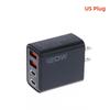 1Pcs Eu Us Uk Plug Travel 4 Port 120W Usb C Fast Charger Station Pd Qc3.0 Wall Adapter For Phone