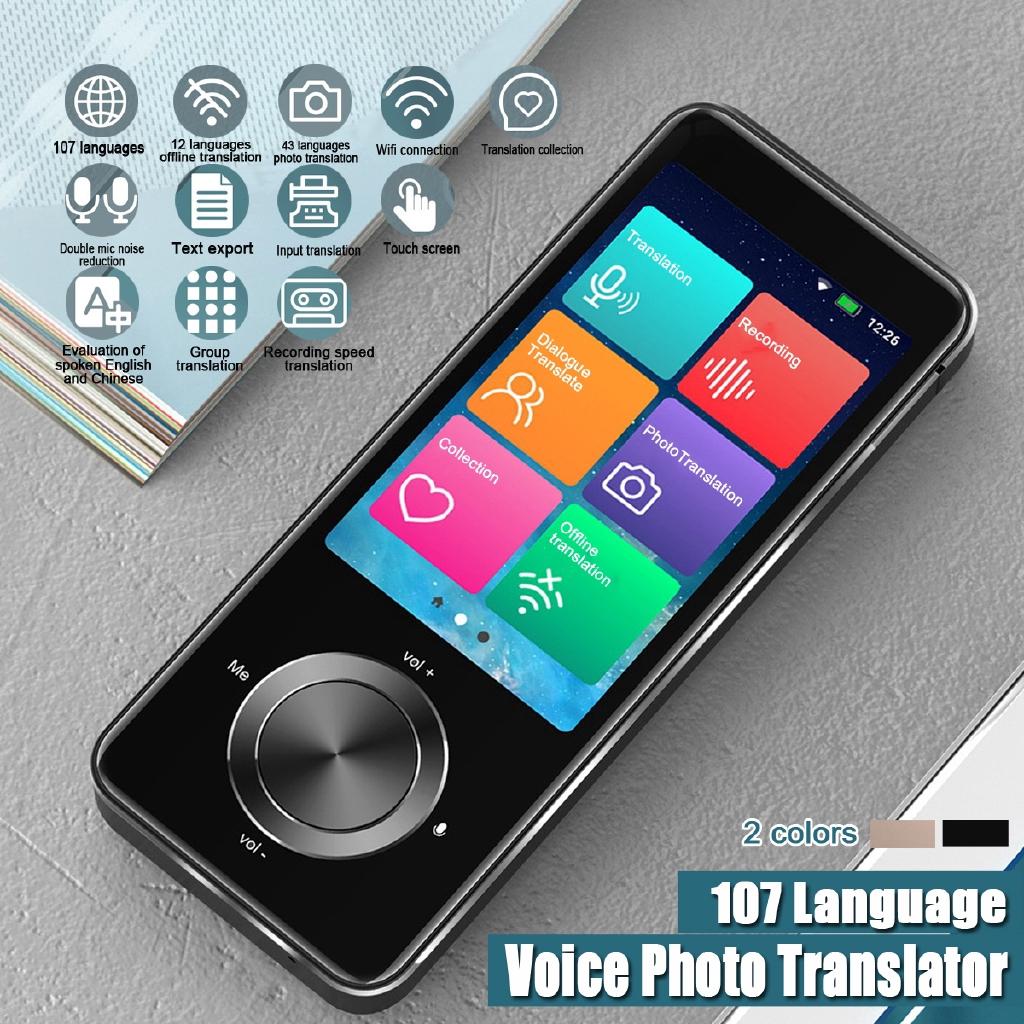 NEW M9 USB2.0 Translator Touch Screen WIFI bluetooth 107 Language 12 Offline Languages Camera-translation Instant-Voice Mini Translator