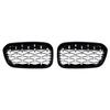 Starry Sky Style Front Grille for BMW 1 Series F20/F21 2015-2019, Black Electroplated Frame