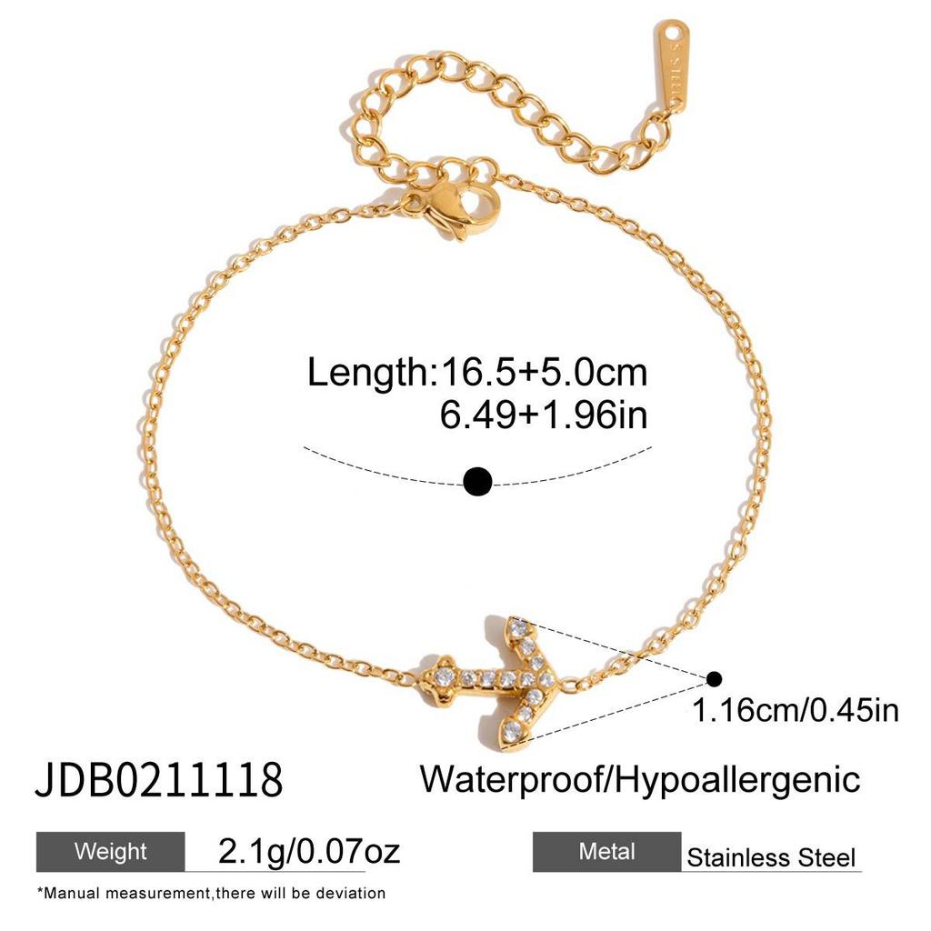 Quiet Chic Animal Resort Style 18K Gold Stainless Steel Zircon Ocean-Style Women's Bracelet Light Luxury High-End Cross-Border