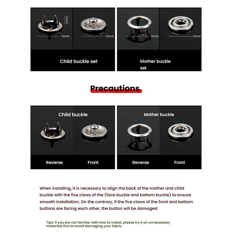 Bezpečnostní jehla na oči Nástroj pro plyšová zvířata Pomůcka pro spojování Pětidílná přezka Instalační nástroj Skrytý knoflík Nový