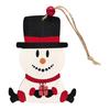 Christmas Wooden Ornaments Vintage Snowman Reindeer Santa Gingerbread Man Christmas Tree Hanging Decoration for Winter Home Decor