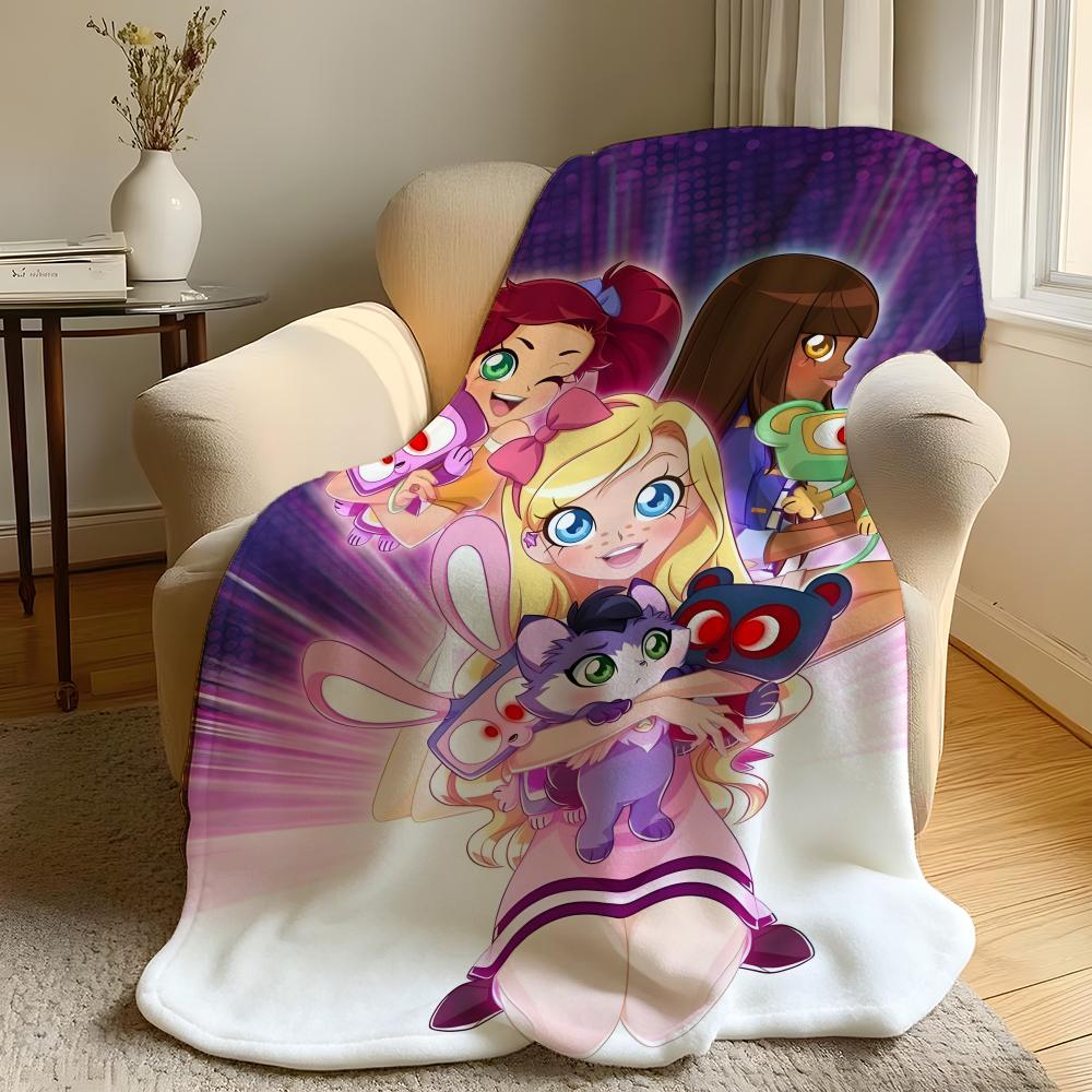 Animation L-LoliRocks Throw Flannel Throw Blanket,Bed Home Office Nap Blanket Travel,Camping,Picnic Blanket Soft Decor