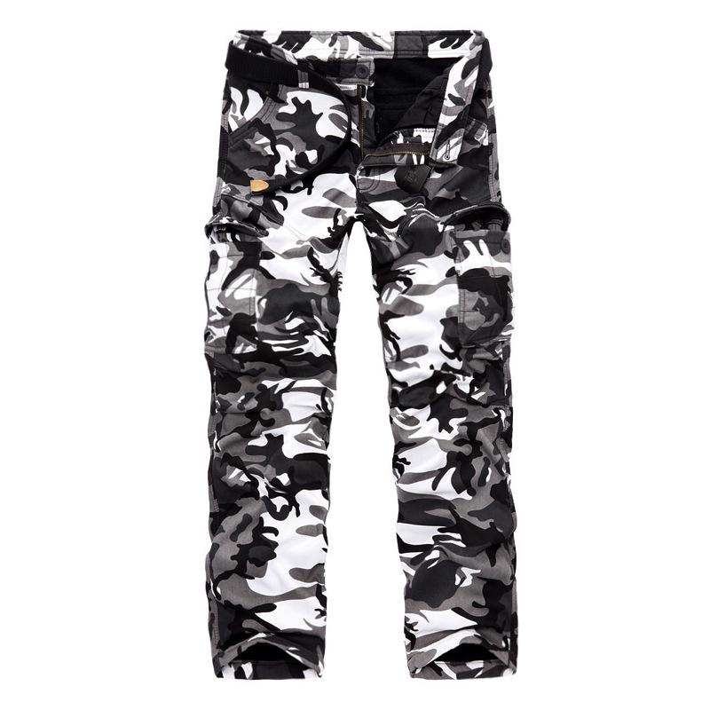 Herren Fleecegefütterte Camouflage Cargohose - Warme Winter Outdoor Hose