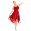Women Adult Chiffon Overlay Ballet Contemporary Modern Dance Dress Lyrical Leotard Costume Dancewear