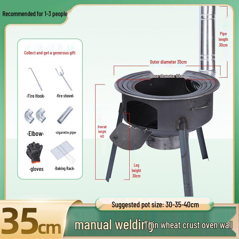 Portable Outdoor Firewood Stove For Rural and Household Use