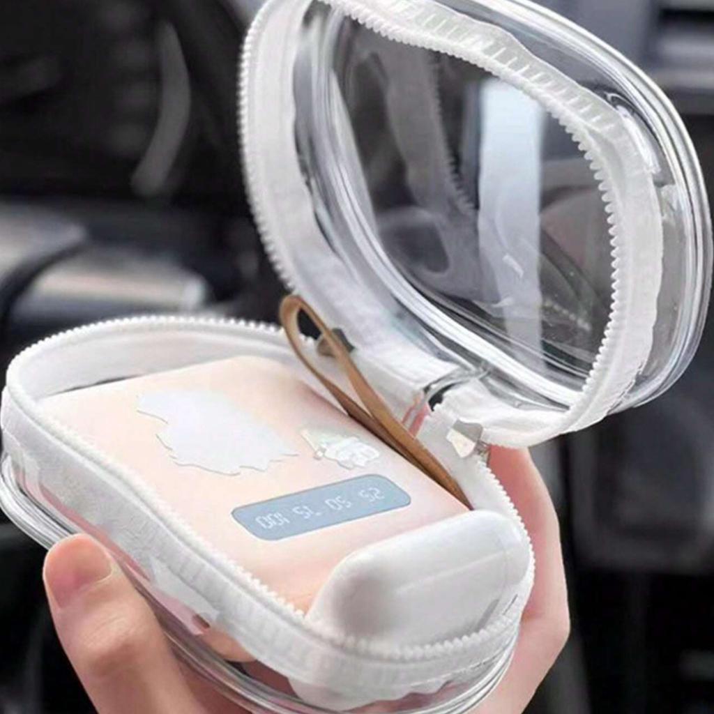 1/2pcs Waterproof Piece Transparent Charger Storage Bag With Design Multi Purpose Portable Storage Bag For Travel Storage Bag