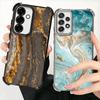Gold Granite Marble Pattern Plating Phone Case For Samsung A17 A07 A37 A57 A16 A56 A15 A55 A14 A54 A13 A53 A26 A36 A25 A35 A24 A