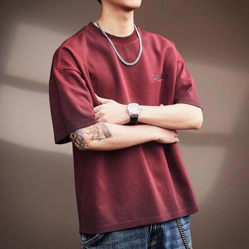 Men's Trendy Loose Fit Heavyweight Short Sleeve T-Shirt