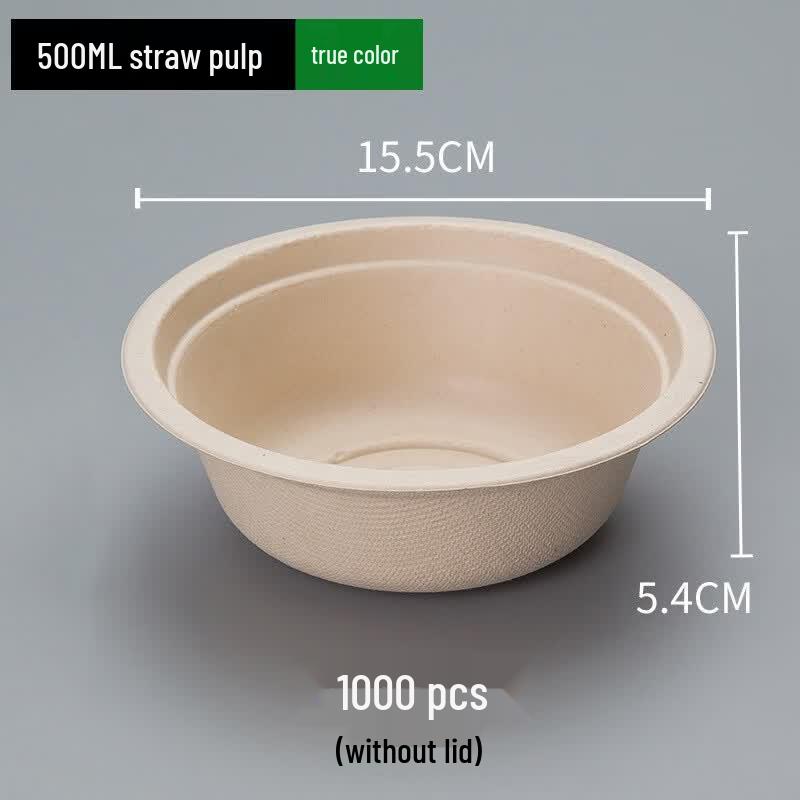 Meilin Bula 500ml Biodegradable Thickened Paper Bowls, 1000-Pack
