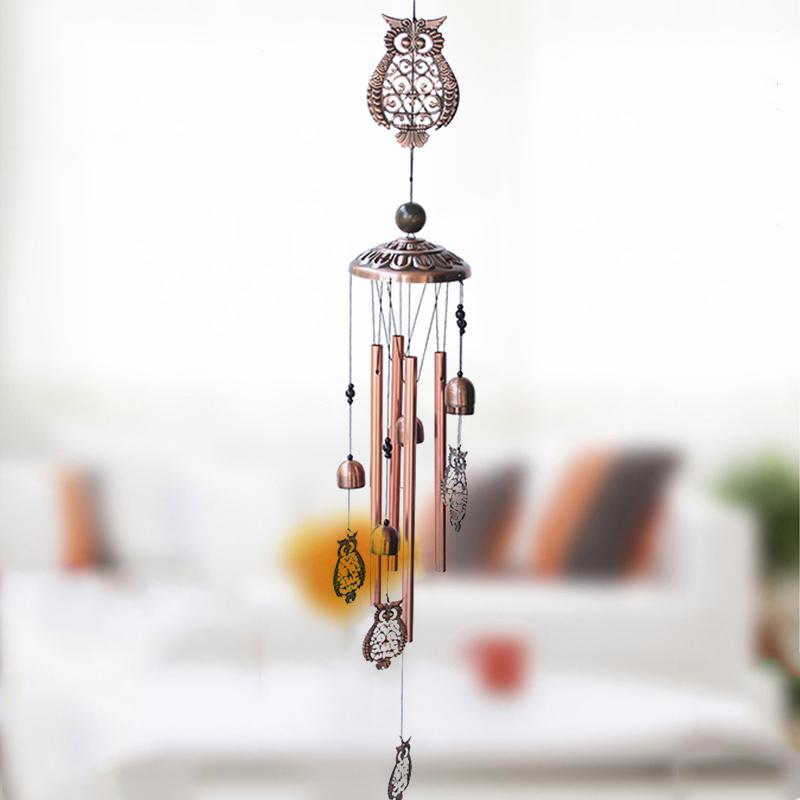 Campanelli Eolici A Farfalla In Metallo Bronzo - Lunghezza 45 Cm - Decorazione Sospesa Vintage Per Giardino, Cortile E Terrazzo - Regalo Portafortuna