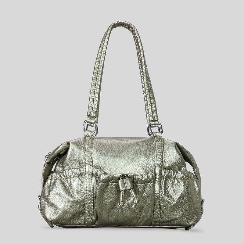 Tote Bag for Women's Commuting Large-capacity Drawstring Underarm Bag Hand and Shoulder Bowling Bag