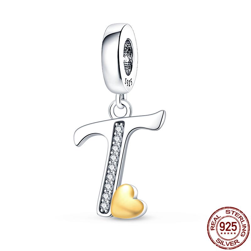 Novinka v kolekci Qikaola Originální náramky 26 písmen A-Z Měděné přívěsky Korálky Pro DIY Výrobu narozeninových šperků Dárky