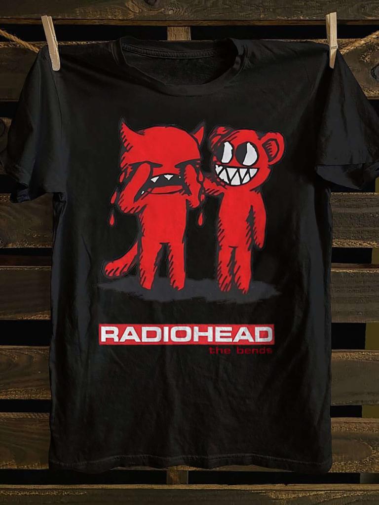 Pánské tričko inspirované Radiohead, retro punk rocková kapela, retro oblečení pro milovníky hudby, tričko z měkké bavlny