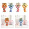 Crochet Flower Bouquet for Home Decor Handmade Knitted Bouquet for Photography Props Anniversary Wedding Ceremony Mother Day