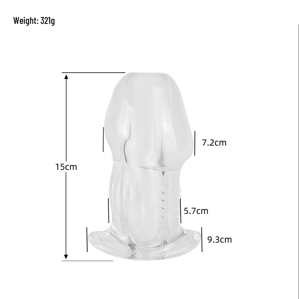 Transparent Hollow Anal Plug & Speculum for Men & Women, Enema Cleaner & Dilator, Erotic Toy