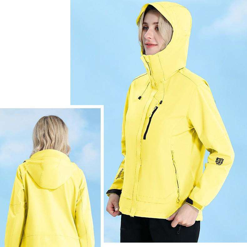 Women's Hooded Windproof Jacket for Spring/Autumn Outdoor Hiking Camping