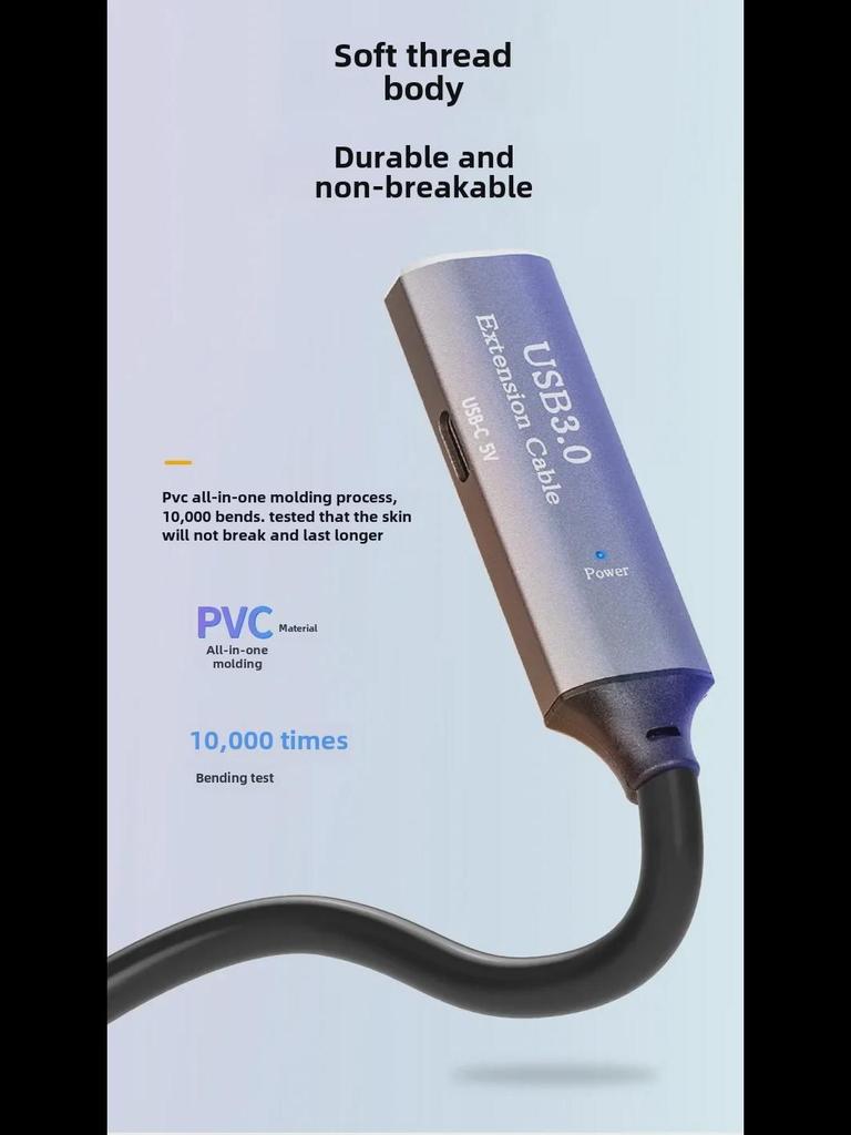 USB 3.0 Extension Cable: Male to Female, High-Speed for Hard Disk, Mouse, Keyboard, U Disk, Available in 5m or 10m